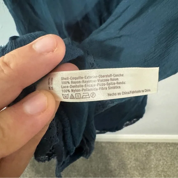 Intimately Free People teal leave trapeze tank top size med - Picture 7 of 7